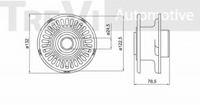 TREVI AUTOMOTIVE wb1546 -  Комплект подшипника ступицы колеса